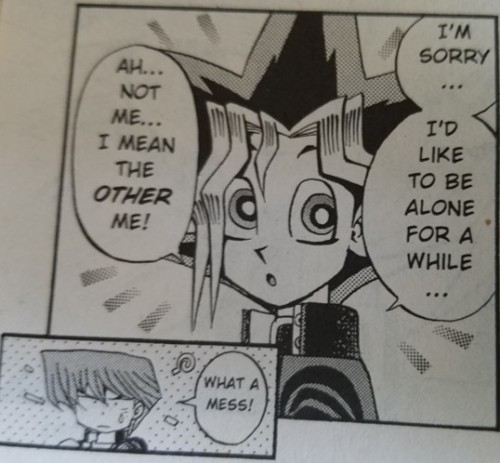 zombiekaiba: Yugi has to politely excuse himself just so Yami can go brood dramatically in the wind 