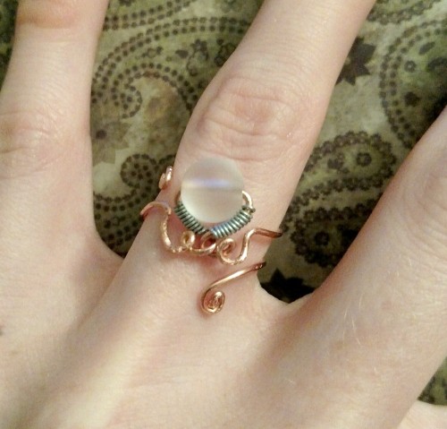 Frost Quartz Wire Wrapped Ring