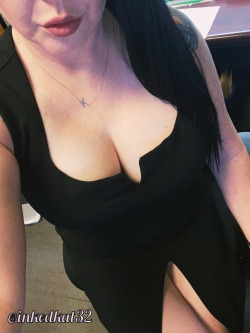 Porn photo inkedkat32:Maybe not the best dress for work?