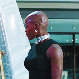 womenofmcu:Ayo smiling in Black Panther deleted scene (x)