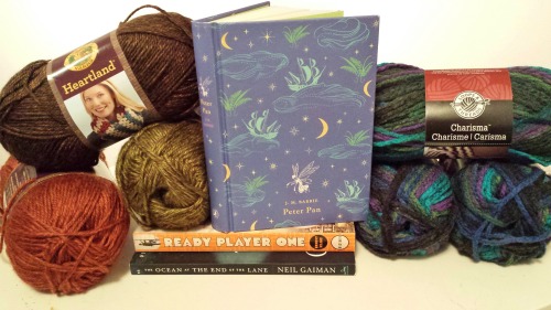 I bought stuff today!!! seven balls of yarn and three books, to be exact (I had gift cards XD plus s
