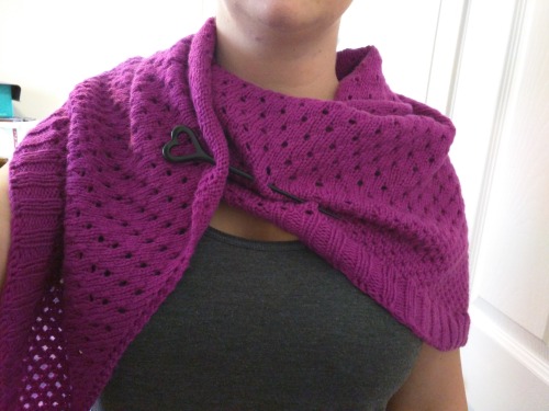 My first shawl ever: Campside. I’ve already ordered teal yarn to make another!