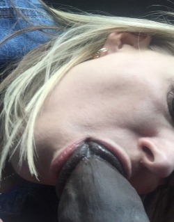 love2cbbc:  Me giving road head!!  This was a fucking monster. This was the best cock sucking selfie I could get since he was driving and his pre cum tasted so good I lost focus. The Mr. insisted on a pic. Everyone got what they wanted that day! Reblog!