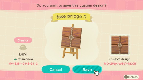 chamomile-crossing:i couldn’t find a fake bridge pattern designed to look like a suspension br