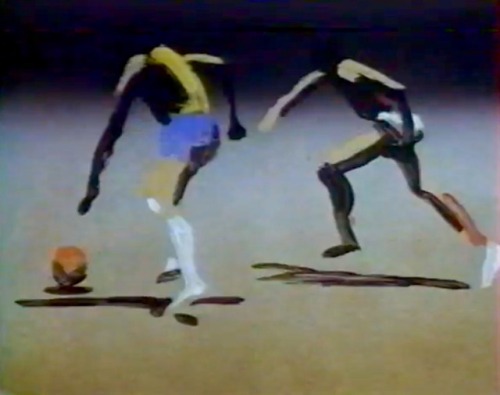 Hors-jeu (Offside), 1977.A football match morphs into a basketball match, which morphs into an ice h