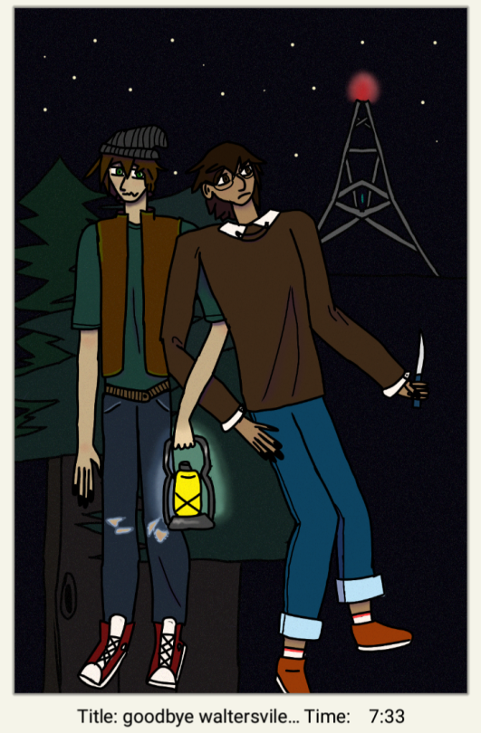 Some Art Of Two Of My Ocs James (he/him) The One Holding The Lantern And Charlie (they/them) The One