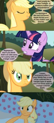 thunrainpark:  How Not to Introduce Applejack by