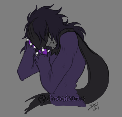“What is this feeling?! I don’t want it anymore..!!”Shadowy vent-art.