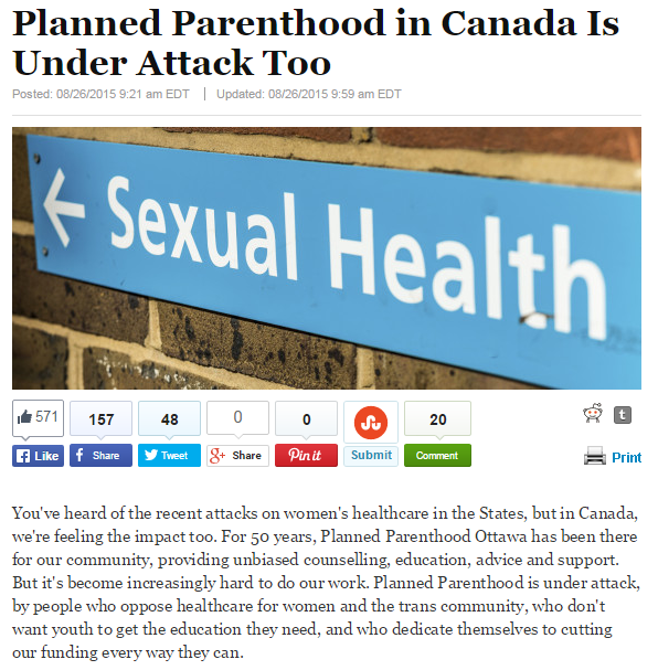 URGENT: SAVE PLANNED PARENTHOOD IN CANADA