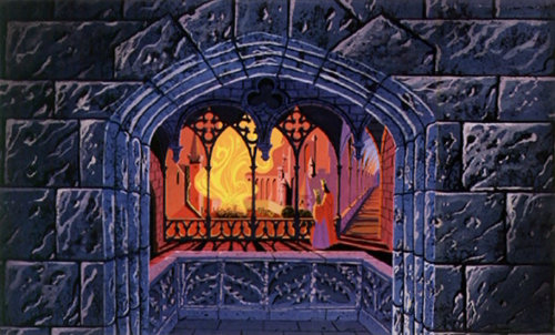 More concept art by Eyvind Earle for the Sleeping Beauty Castle Walk Through. Also included is the g