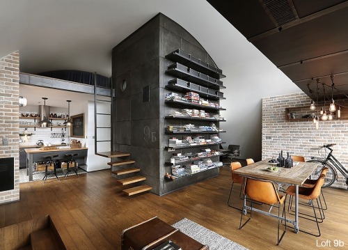 simplytonka:tweedandmoleskine:  nonconcept:  archatlas:Loft 9b Dimitar Karanikolo“After several years living and working in London architect Dimitar Karanikolov and interior designer Veneta Nikolova moved back to Sofia, where they found a small