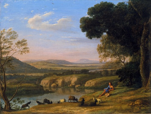 River Landscape with GoatherdClaude Lorrain (French; 1604–1682)ca. 1640–50Oil on canvasNiedersächsis