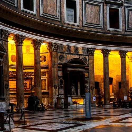 Inside the Pantheon - Panorama #Pantheon #Rome #Italy #ancient #architecture #AncientArchitecture #a