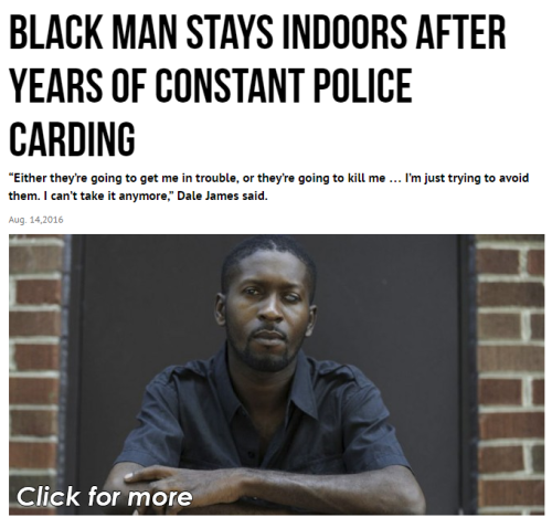 fredexmain: blackmattersus: Police have repeatedly stopped Dale James for about 16 years now. Ju