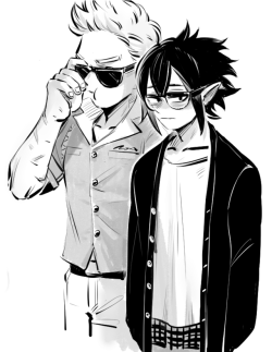 suisei-yen:tamaki&amp;mirio in sunglasses