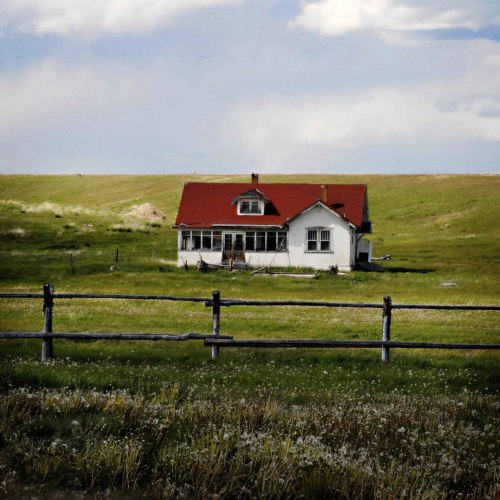 The house at Bean Lake.  Eastern Montana.