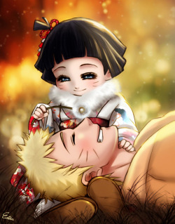 Esther-36:  Naruto And Himawari Uzumakiused: Photoshop Cs 2My Art Roomhttp://Esther-Fan-World.deviantart.com/Commission