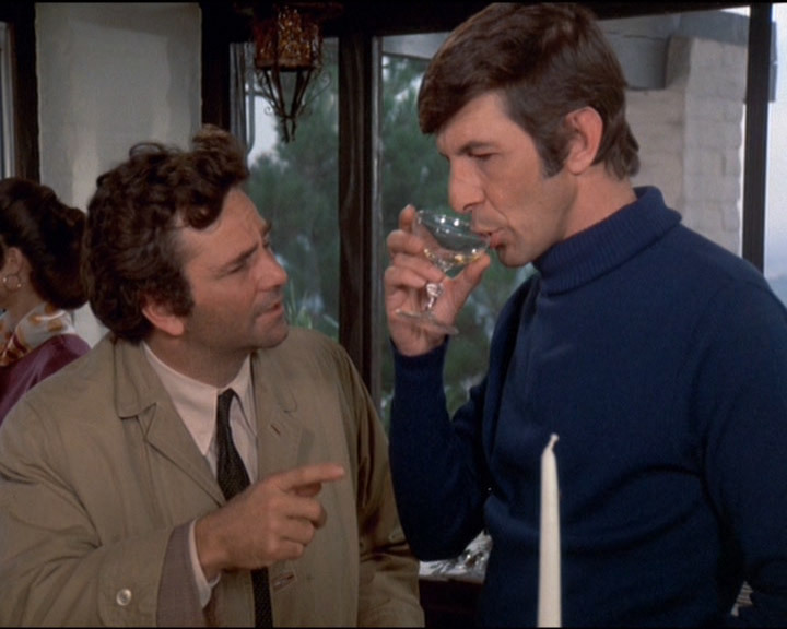 ciuro:Peter Falk and Leonard Nimoy in “Columbo”, A Stitch in Crime (1973)