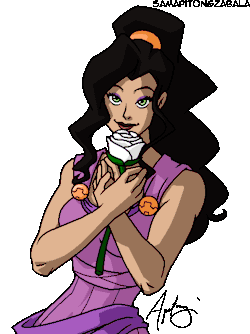 pinkaffinity:  samapitongzabala:  Day 3: Megasami dang it I am never drawing in this res again.. I made a gif!  I was just gonna make her simply blink and that’s that but then my hands slipped and yeah… I was gonna make her eat the rose but I ran