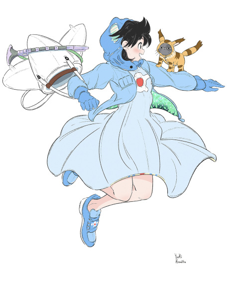 “ナウシカごっこ。”Nausika fangirl＆Cat