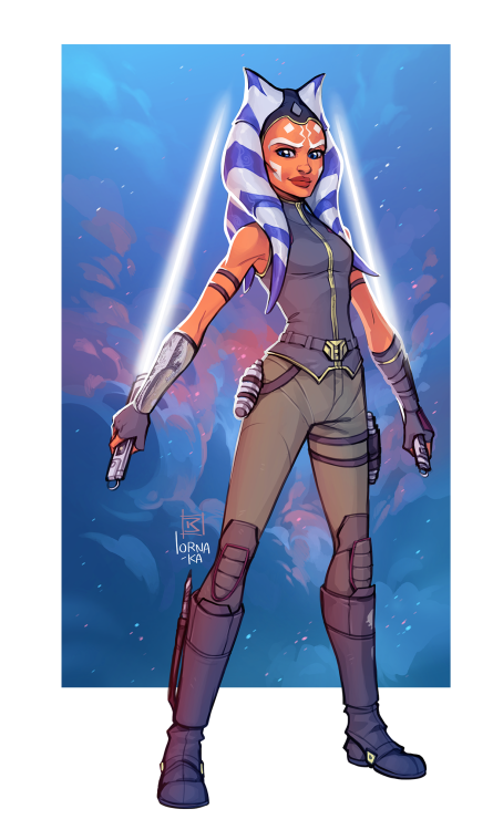 lorna-ka:Ahsoka in her smuggler outfit commissioned by @hitpts! It was supposed to be just a simple 