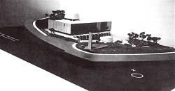 unavidamoderna:  Maqueta, Edificio de Administrativos Oficinas de Hylsa, Carretera México-Puebla Km 108, San Miguel Xoxtla, Puebla, México 1968  Arq. Jorge González Reyna Maquette of the Administrative offices for the Hysla plant in San Miguel Xoxtla,