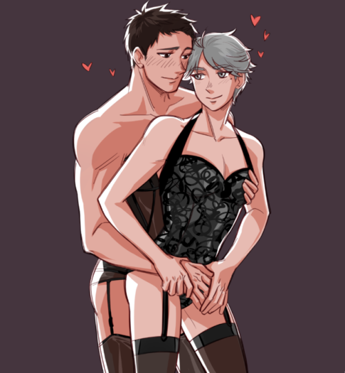 duuuurtystuff:Daisuga Lingerie Set <3 <3 —Commission for the wonderful @ryekamasaki–Thank you 