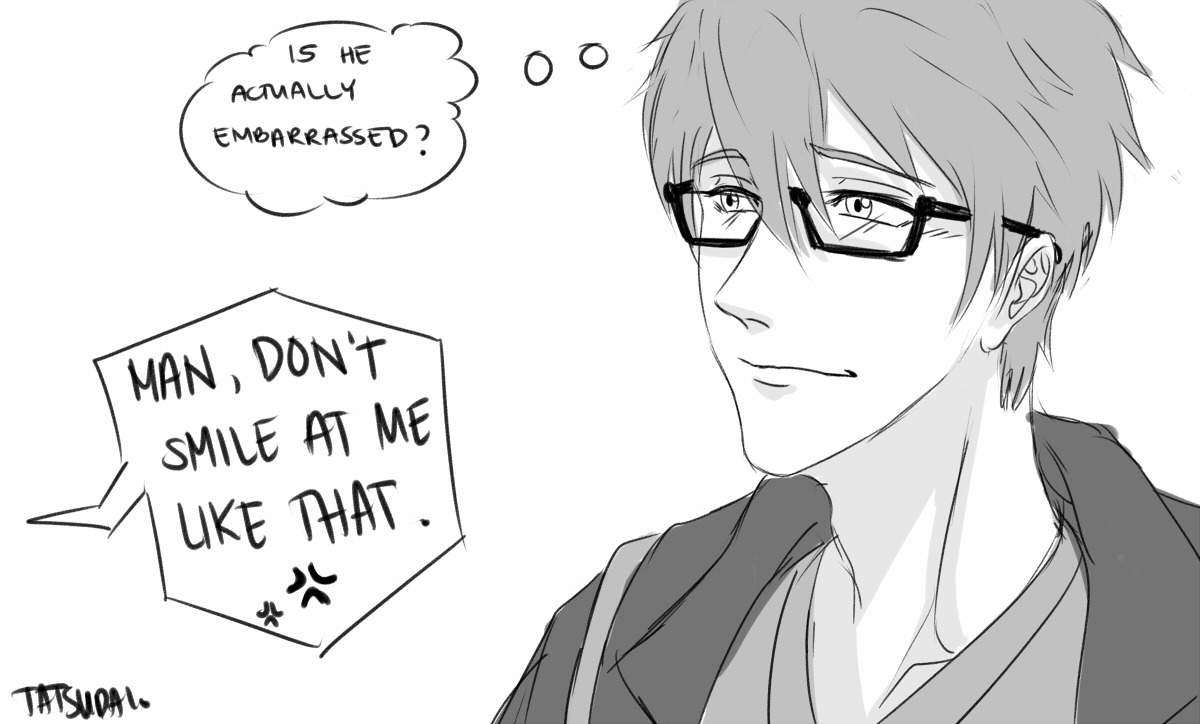 tatsudai:  doodled my favorite scene from porrimicide ‘s soumako tokyo univ fic