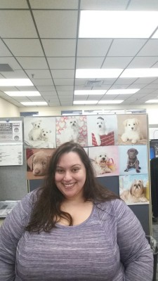 ssbbwsatx:  lisalinguica:  I’m in a good mood today. Look at those puppies and also wow my boobs are huge.  Wow. You are beautiful and what an amazing smile. Like the puppies behind you. 