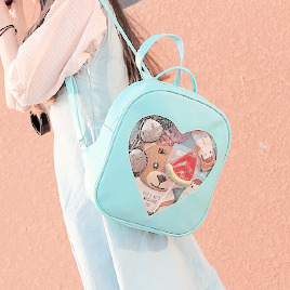 tobious:Transparent Candy Color Backpack ∟  discount code “ Joanna15”