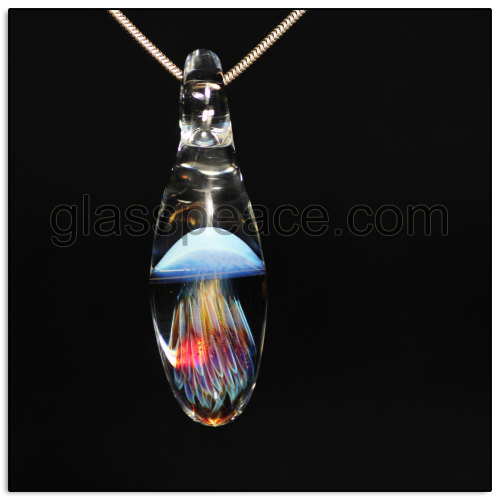 Glass Jellyfish Pendant by Amir Shawn 