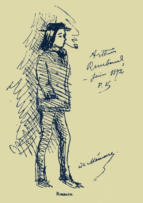 Caricatures of Arthur Rimbaud by Paul Verlaine.