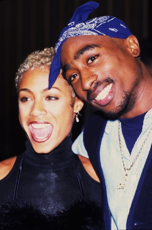 twixnmix:    Tupac Shakur and Jada Pinkett at the premiere of A Low Down Dirty Shame in New York City, November 1994.  