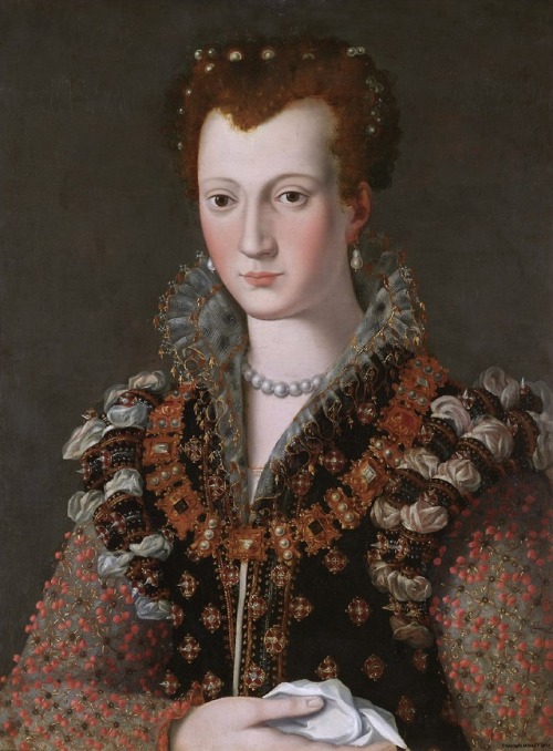 Camilla Martelli por Alessandro Allori, s. XVI.