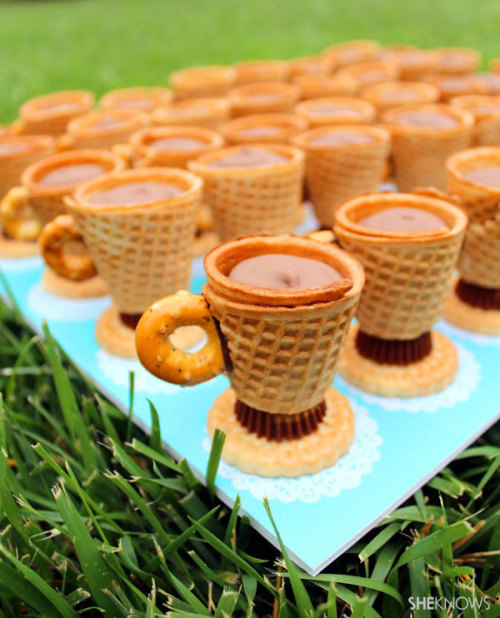 No bake Teacup party treats! Perfect for any tea party. 