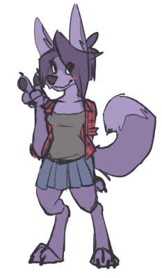 stardogdraws: purple pup What a cutie~ :3