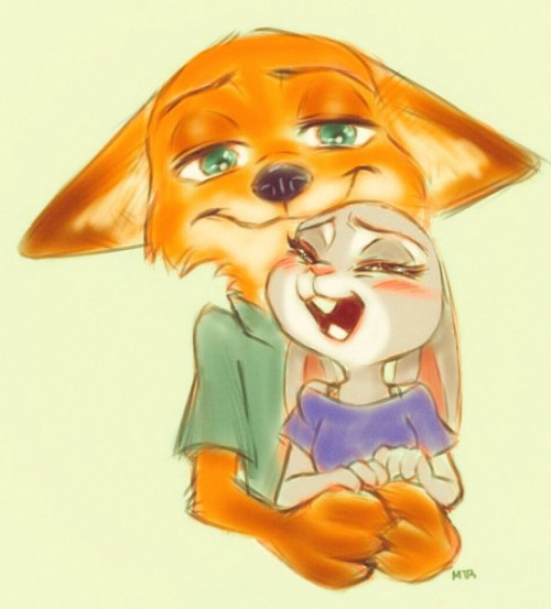 ihavewaytoomanyproblems: axel-ken231: Nick x judy by totolove35 Aww ^-^