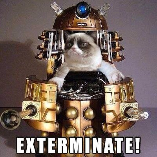 EXTERMINATE! #GrumpyCat #DoctorWho #thedoctor