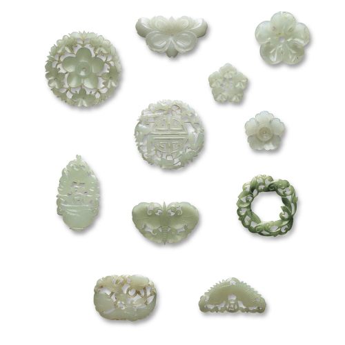 Carved Nephrite Jade Buttons, Late QingSotheby’s