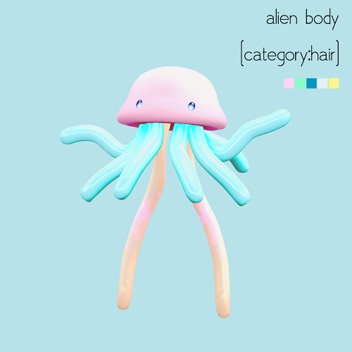 [jellyfish alien set]DOWNLOAD/MediaFireunisex.category:on head small alien/hat, alien body/hairnew m
