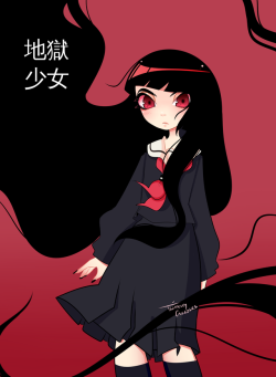   &ldquo;Want to try dying this once?&rdquo; Hell Girl print 