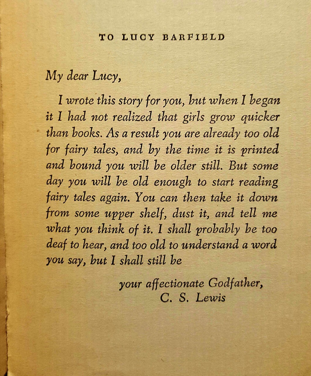 monsieurbookshire:  Can we talk about how much I love the dedication in The Lion,