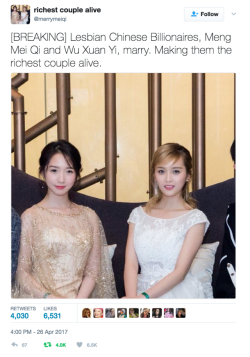 Fenrir-Kin:  Goingtobed:  This Is Fake. However, This Chinese Lesbian Billionaire