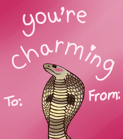 singing-supper:stormybirb:Another year another set of Valentine cards, Snek edition this time!Last y