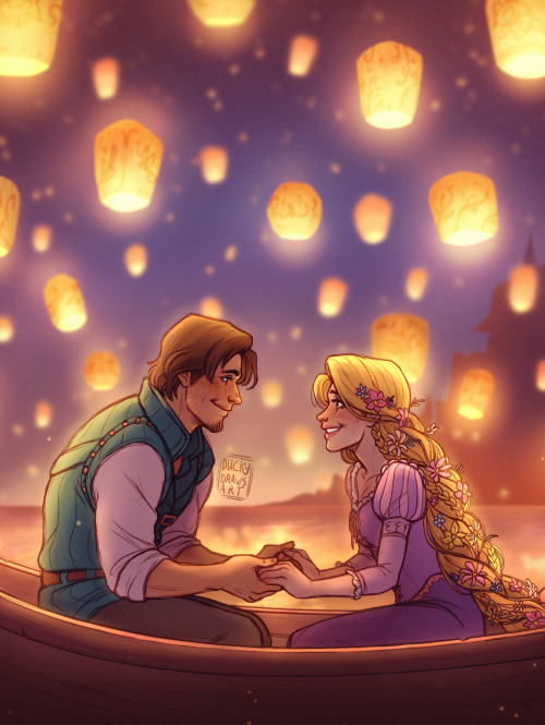 duckydrawsart:A redraw from the Tangled storybook.Happy 10'th anniversary to one of my favorite film