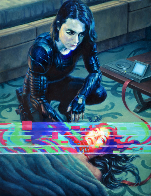  My final image of Suntup’s Neuromancer edition. Molly discovering one of the the cloned bodie