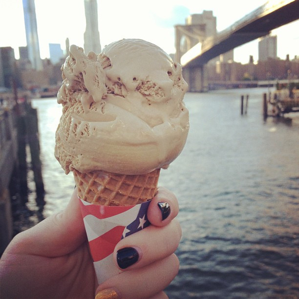 The coffee ice cream at Brooklyn Ice Cream Factory is hereby approved.