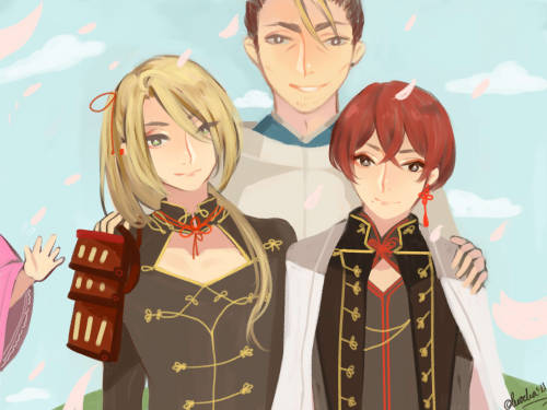 angleterre: dawwwwwwwwwwwwwwww: My friend and I made our Katsushika Akademia’s OCs into tkrb AU. My 