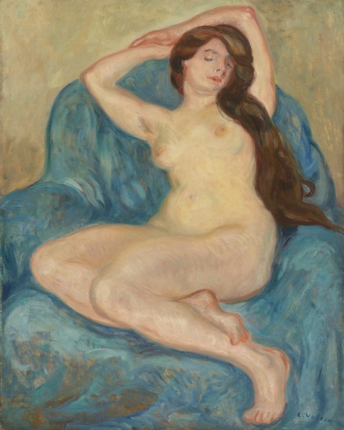 mybluewindow:Louis Valtat - “FEMME NUE AU FAUTEUIL BLEU”, 1907.