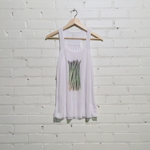 Happy Monday! I love starting the week making asparagus tanks :) #asparagus #tanktop #wearableart #t